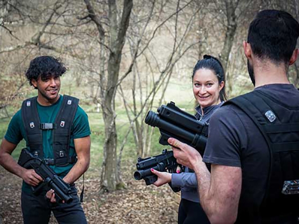 Partie de Laser Tag &agrave; Flassans